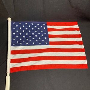 U.S. American Flag with Pole 15”x19” approx.